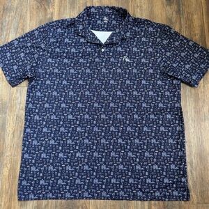 Rhoback Mens Golf Polo Shirt Cincinnati Graphics! Navy blue size 3X